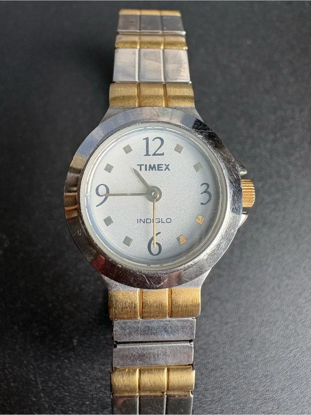 Timex Women's Dainty Two-Tone Stainless Steel Indiglo Watch - Silver & Gold